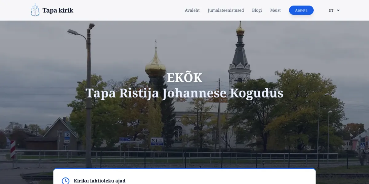 Tapa kirik veebileht
